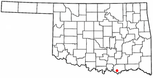 Location of Achille, Oklahoma