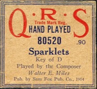 A typical piano roll label