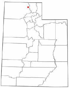 Location of Deweyville, Utah