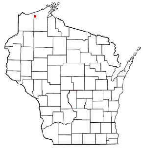 Location of Oulu, Wisconsin