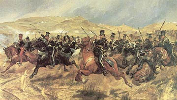 'Charge of the Light Brigade', Painting by Richard Caton Woodville (1825-1855)