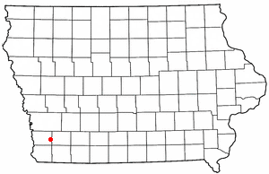Location of Emerson, Iowa