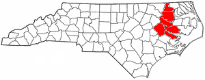 Counties within the North Carolina Region Q Council of Governments