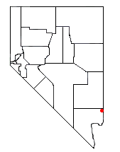 Location of Bunkerville, Nevada