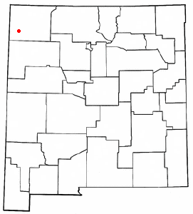 Location of Newcomb, New Mexico