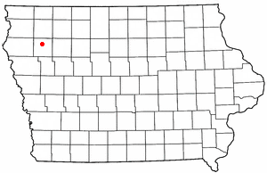 Location of Meriden, Iowa