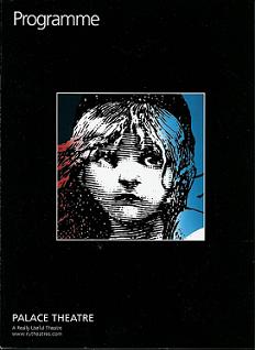 Les Misérables programme from  purchased for 3 in July 2003.