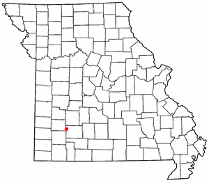 Location of Ash Grove, Missouri