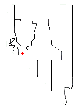 Location of Hawthorne, Nevada