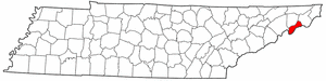 Image:Map of Tennessee highlighting Unicoi County.png