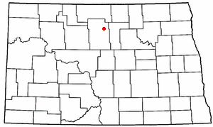 Location of Towner, North Dakota