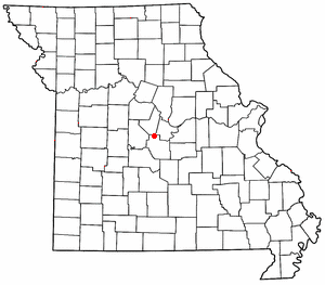 Location of Olean, Missouri