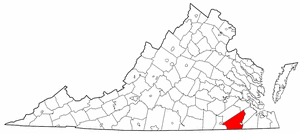 Image:Map of Virginia highlighting Southampton County.png