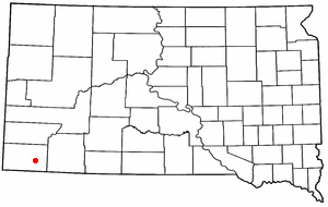 Location of Oelrichs, South Dakota