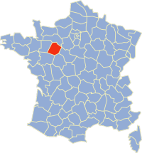 Location of de la Sarthe in France
