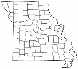 Location of Kingsville, Missouri