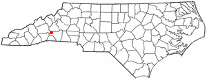 Location of Lake Lure, North Carolina