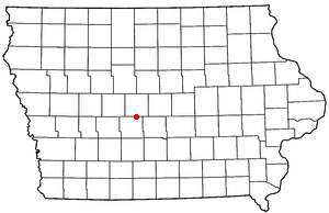 Location of Woodward, Iowa