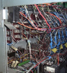 IBM 650 front panel, rear view