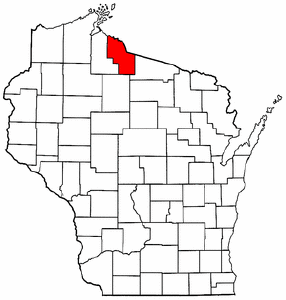 Image:Map of Wisconsin highlighting Iron County.png