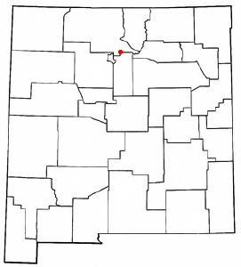 Location of Santa Cruz, New Mexico