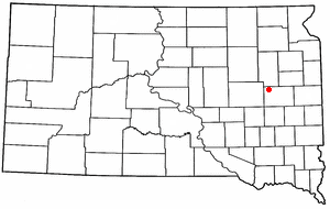 Location of Bancroft, South Dakota
