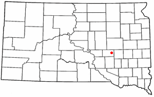Location of Lane, South Dakota
