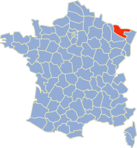 Location of de la Moselle in France