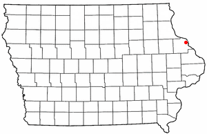 Location of Sageville, Iowa