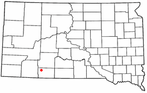 Location of Allen, South Dakota