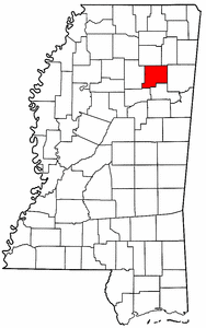 Image:Map of Mississippi highlighting Chickasaw County.png