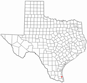 Location of Port Mansfield, Texas