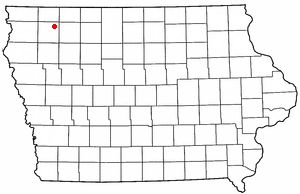 Location of Hartley, Iowa