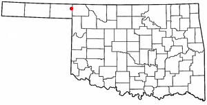 Location of Gate, Oklahoma