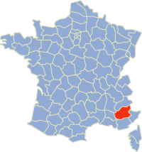 Location of Alpes-de-Haute-Provence in France
