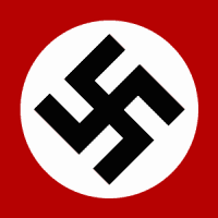 The Nazi Party used a right-facing as their symbol and the red and black colors were said to represent Blut und Boden (blood and soil). Black, white, and red were in fact the colors of the old flag (invented by , based on the colors black and white, blended with the red and white of the medieval ). In , with the foundation of the German Reich, the flag of the North German Confederation became the German Reichsflagge (Reich's flag). Black, white, and red subsequently became the colors of the nationalists (e.g. during and the .