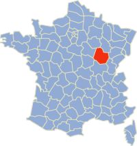 Location of de la Côte-d'Or in France