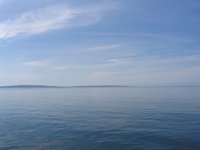 The Atlantic Ocean as seen from the west coast of  on a fair day.