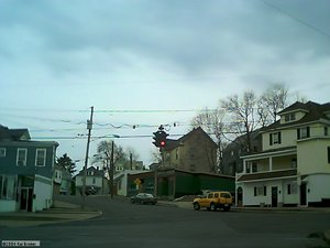 The "Green-on-Top" or "Red-on-Bottom" Traffic Light in Syracuse's    has even been visited by  . Its configuration came about as a result of its continuous destruction by neighborhood boys in the , who objected to "" red being placed above "Irish" green.