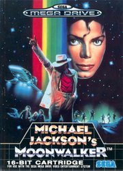 Box cover of Michael Jackson's Moonwalker video game