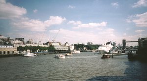 Photograph of the Thames taken from  looking towards 