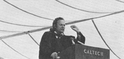 Feynman during his famous  speech at the   commencement address.