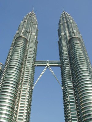 Kuala Lumpur's landmark, the Petronas Twin Towers, one of the tallest buildings in the world