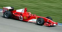  driving a modern Formula One car at the 