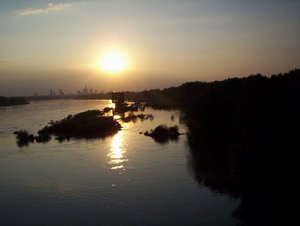 Vistula flooding south of , 2004