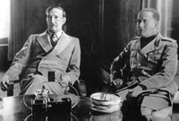 King Zog (left) with Italian Count Ciano, 1937