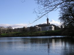 Looking out over Airthrey Loch on the main campus of The University of Stirling