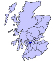 Glasgow's location in Scotland