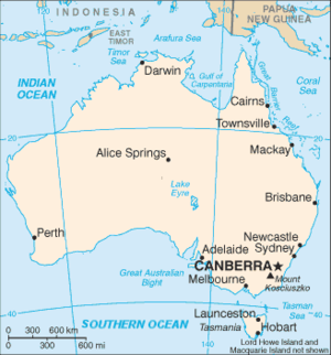 Alice Springs on a large scale map