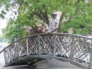 Imre Nagy, statue at Vrtank tere (Martyrs' square) in 